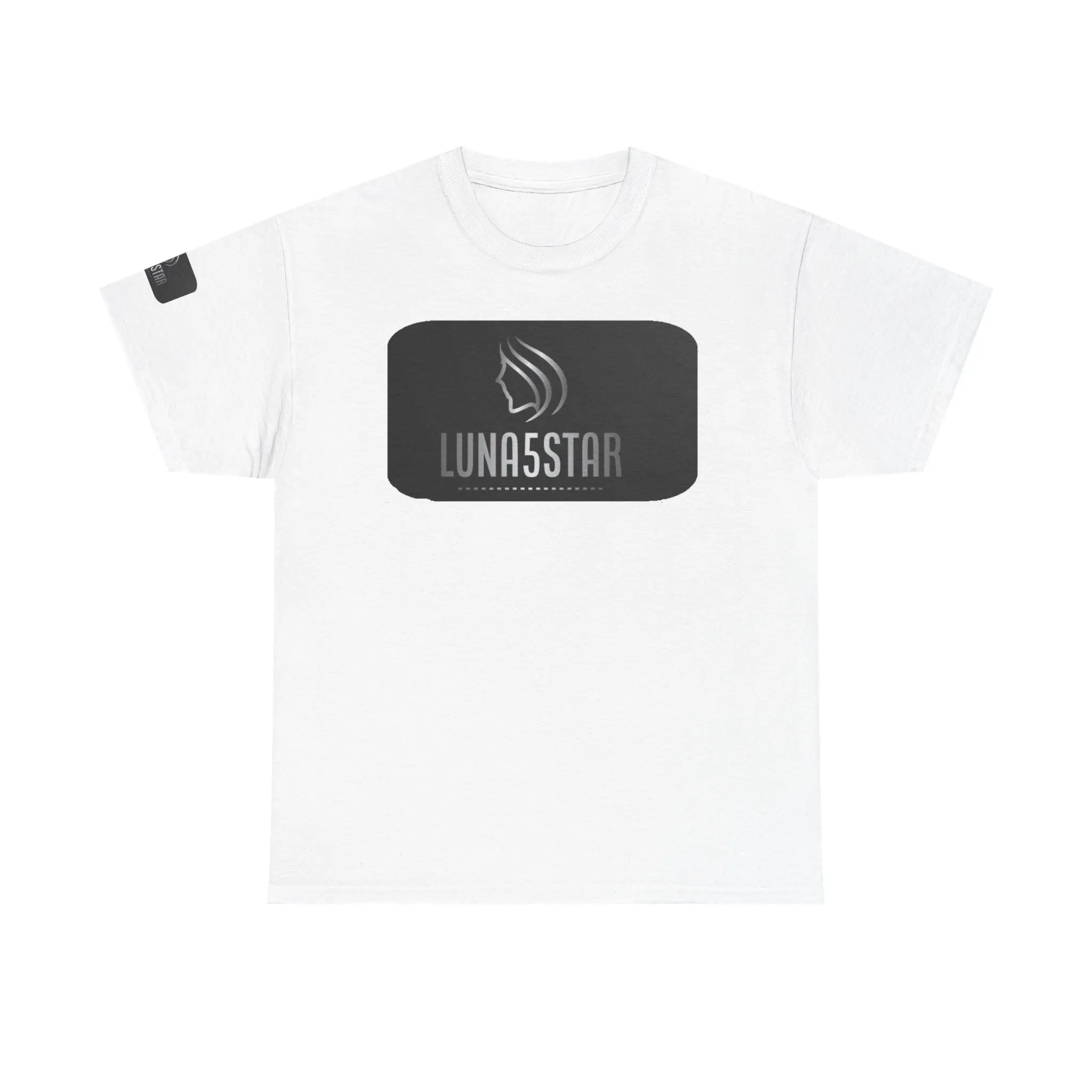 Unisex Heavy Cotton Tee with LUNA5STAR Design – Stylish Casual Wear, Gift for Friends, Summer Fashion, Yoga Top, Day-to-Day Tee