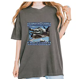 Bombardino Crocodilo Brainrot Vintage Soft Unisex T-shirt