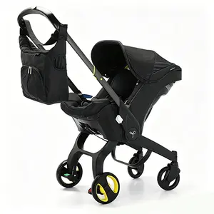 Multi Functional Baby Stroller with Chest Clip & 5 Point Seat Belt Foldable Design Two Way Push Includes Free Bag