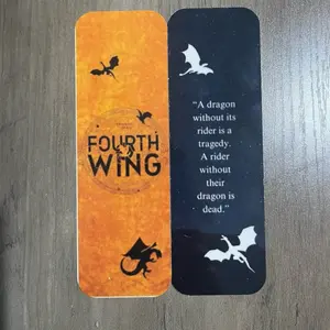 Fourth Wing Bookmark with Dragon Without Its Rider Quote