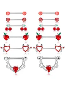 14 Gauge Nipple Rings Stainless Steel Cute Nipple Piercing Jewelry Nipple Barbells Heart Butterfly Moon CZ Flower Nipple Jewelry Body Piercing Jewelry