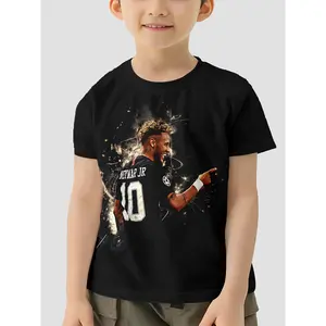 Neymar Men's Casual Short Sleeve T-Shirt - Soft, Breathable Fabric, Machine Washable, Four Seasons Comfort, Everyday Wear, Smart Casual Wear, Durable Material, Printed Shirt