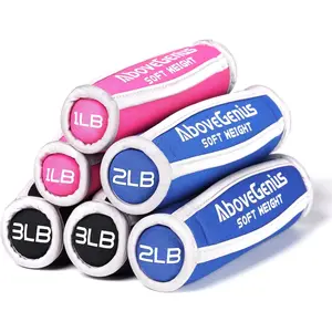 Hand Weights for Women Men 6pc Soft Dumbbell Set (1lb 2lb 3lb Each) Walking Weights with Hand Straps Comfortable Iron Sand Filled Dumbbells for Home Workout Running Yoga Pilates Physical Therapy 12lbs Total