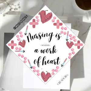 Nurse RN Nursing Medicine Grad Graduation Cap Topper Personalized Quote