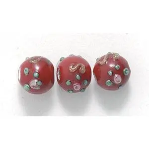 6FS148: CZ Floral Sputnik Red 6mm 1PC