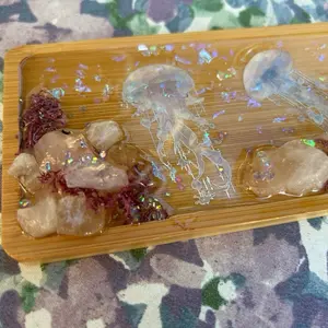 Holographic Jellyfish Ocean trinket Tray Handmade soap dish