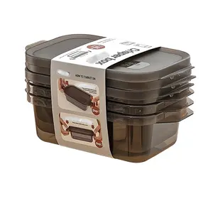 3pcs Thickened Transparent Sealed Storage Containers, Rectangular Freezer Boxes for Organizing in The Fridge, Made of Microwave-Safe Plastic for Food Storage