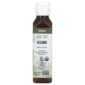 Aura Cacia Organic Skin Care Oil, Sesame, 4 fl oz (118  ml)