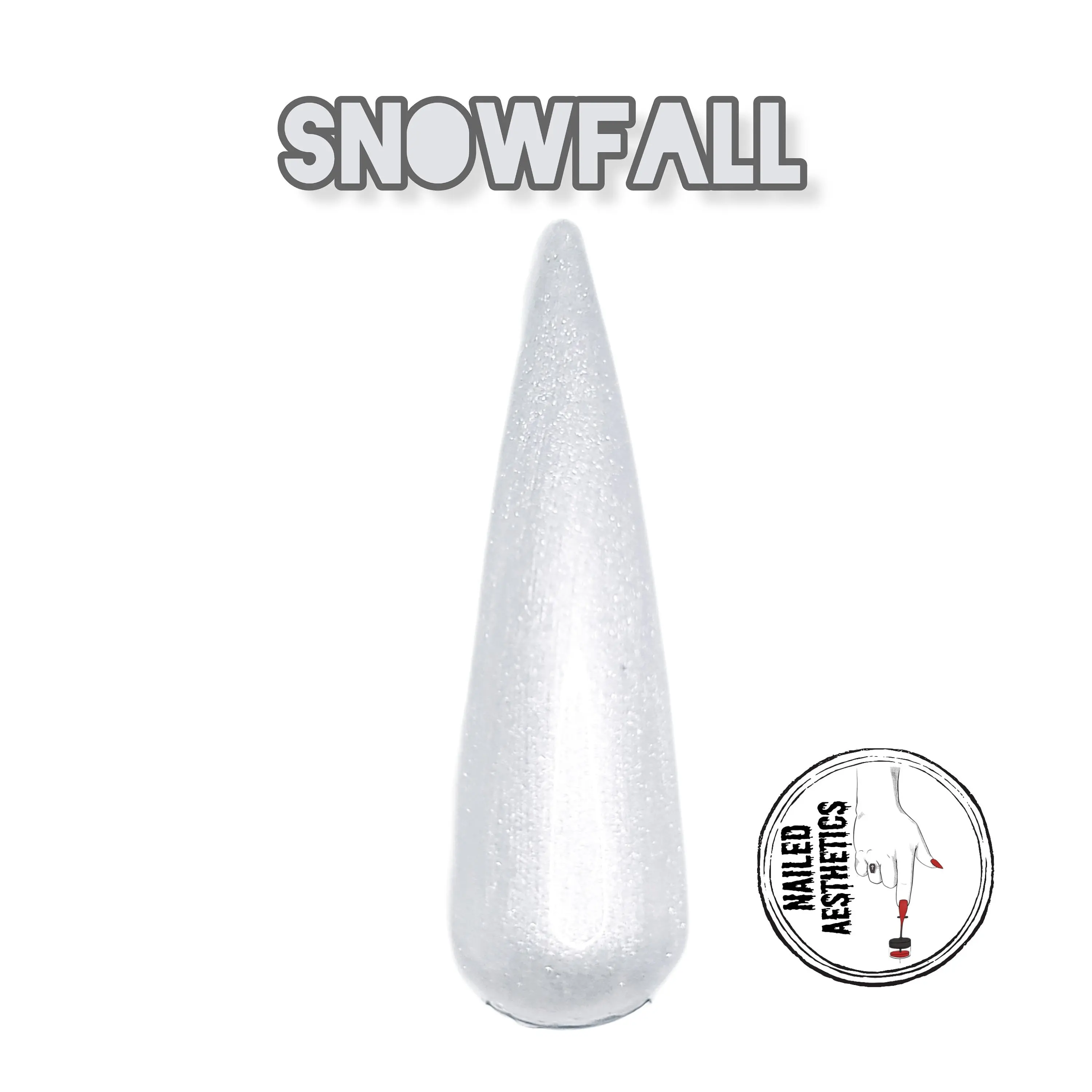 Snowfall | HEMA Free White Shimmer UV Gel, White Gel Nails, White Gel Polish