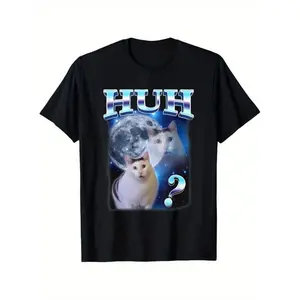 Graphic vintage tee [Playful Humor] Funny Cat Meme T-Shirt - Unisex Adults