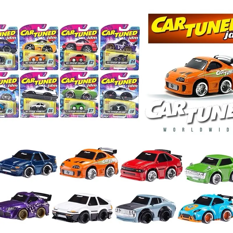 2025 Car Tuned 1:64 Scale Toyota JDM Diecast Collectible Set - 8 Cars with Tuned Styles, Premium Scale Models for Collectors, Model Cars
