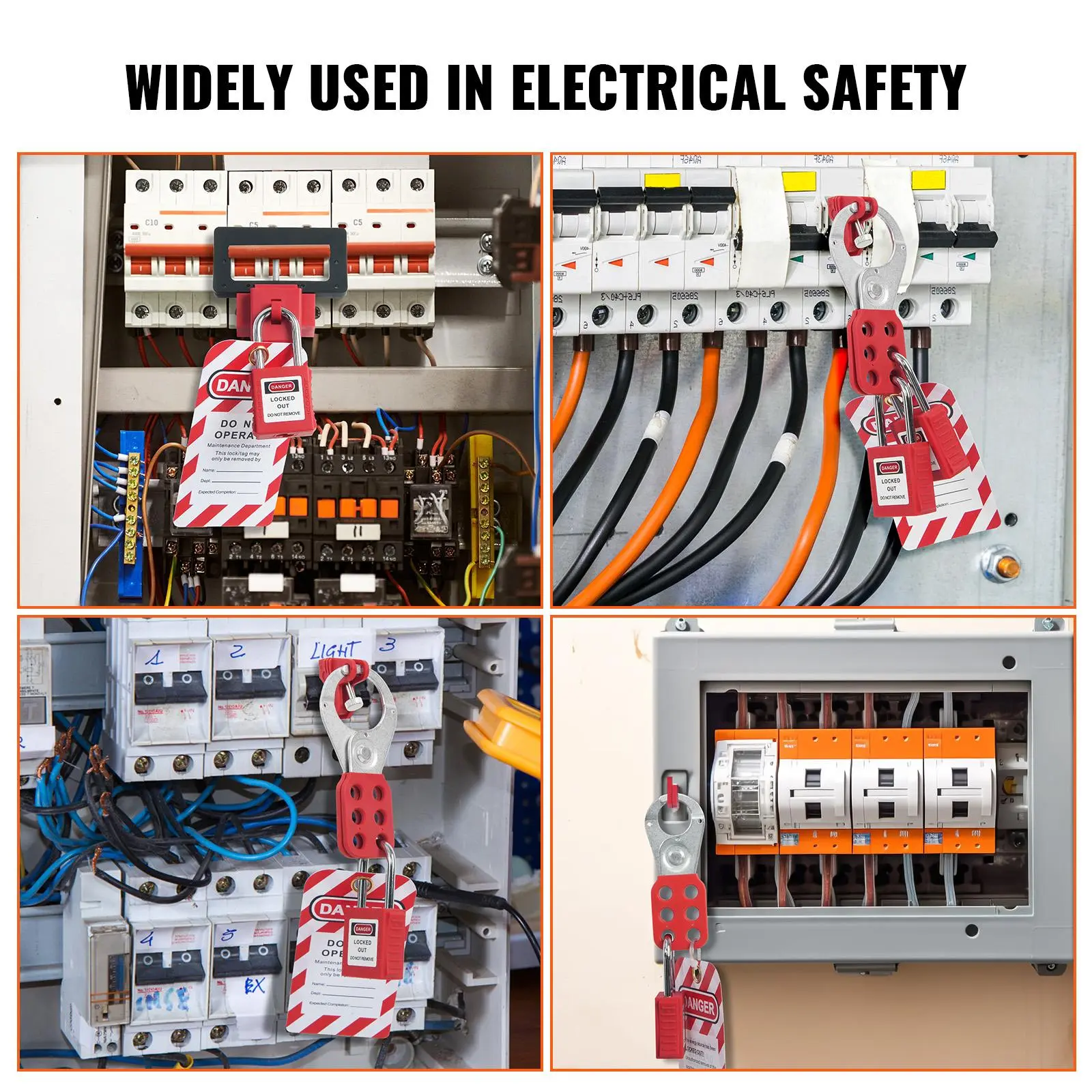VEVOR Electrical Lockout Tagout Kit, 59 PCS Safety Lockout Tagout ...