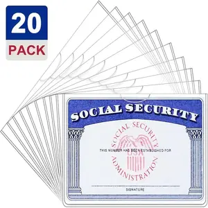 PVC Medicare Card Protector, 10pcs Transparent Waterproof PVC Material, Durable Scratch-Resistant Design, Easy-To-Insert Card Holders for Wallets, Business Card Holder