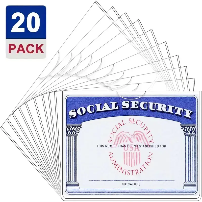 PVC Medicare Card Protector, 10pcs Transparent Waterproof PVC Material, Durable Scratch-Resistant Design, Easy-To-Insert Card Holders for Wallets, Business Card Holder