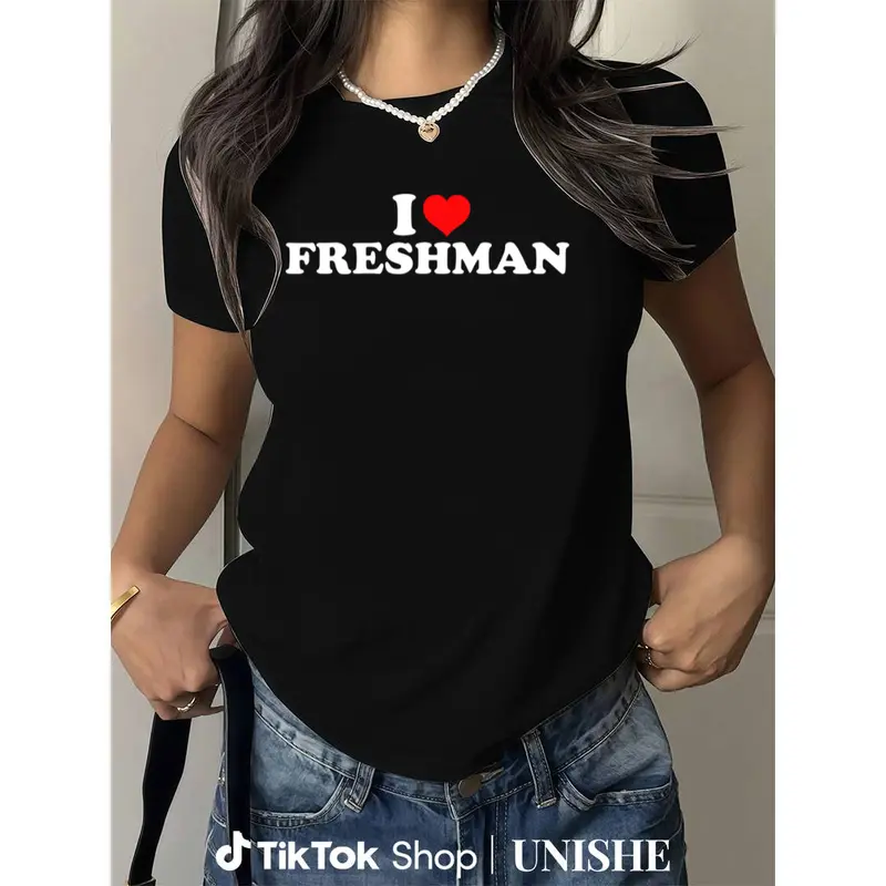 I Love Freshman Unisex Cotton T-Shirt – Comfortable Gift Tee for All