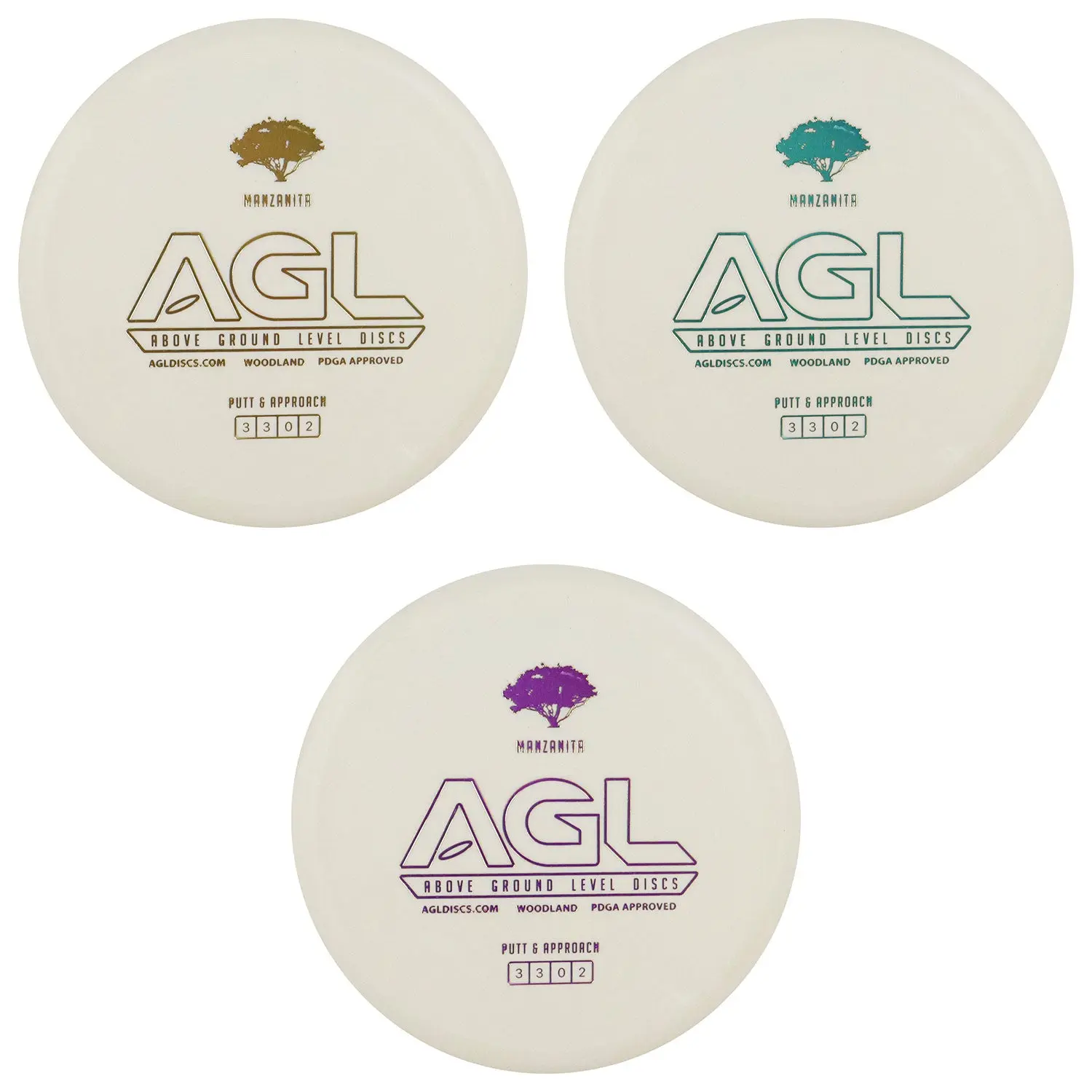 AGL Disc Golf Woodland Superglow Manzanita Putter 3/3/0/2 - Choose Exact