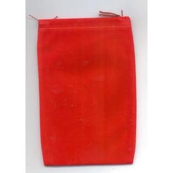Red Velveteen Drawstring Bag 4" x 5 1/2"