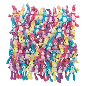 Bulk Easter Colorful Long Ear Stuffed Bunnies - 72 Pc.