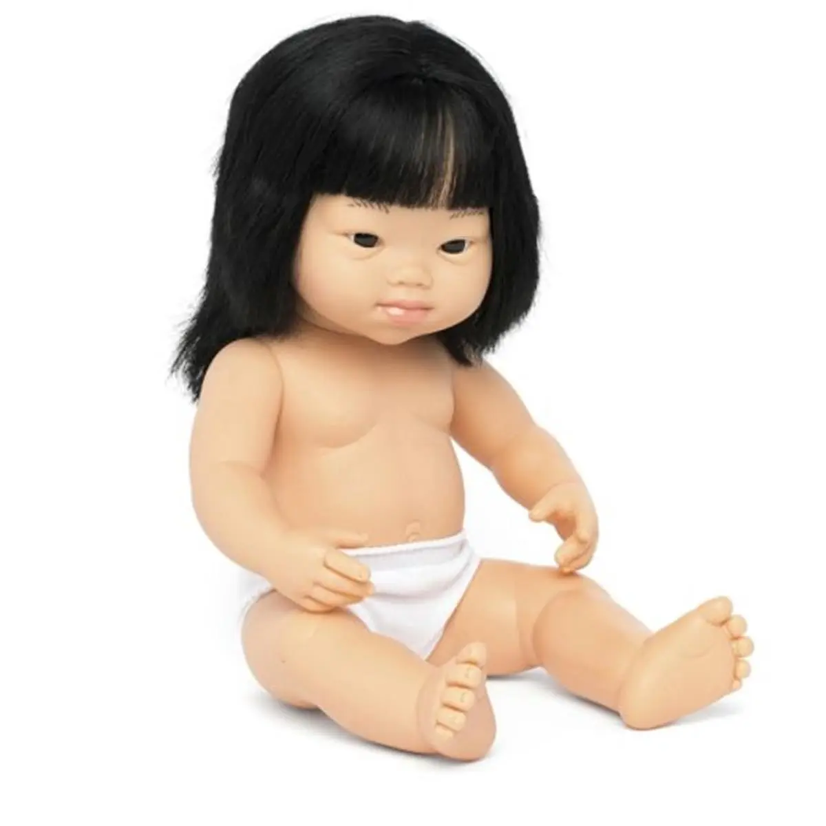 Miniland Educational 15-in Baby Doll - Asian Girl Toy with Down Syndrome for Developmental Play
