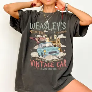 Weasley Flying Car Comfort Colors Shirt: Bookish Wizard Tee