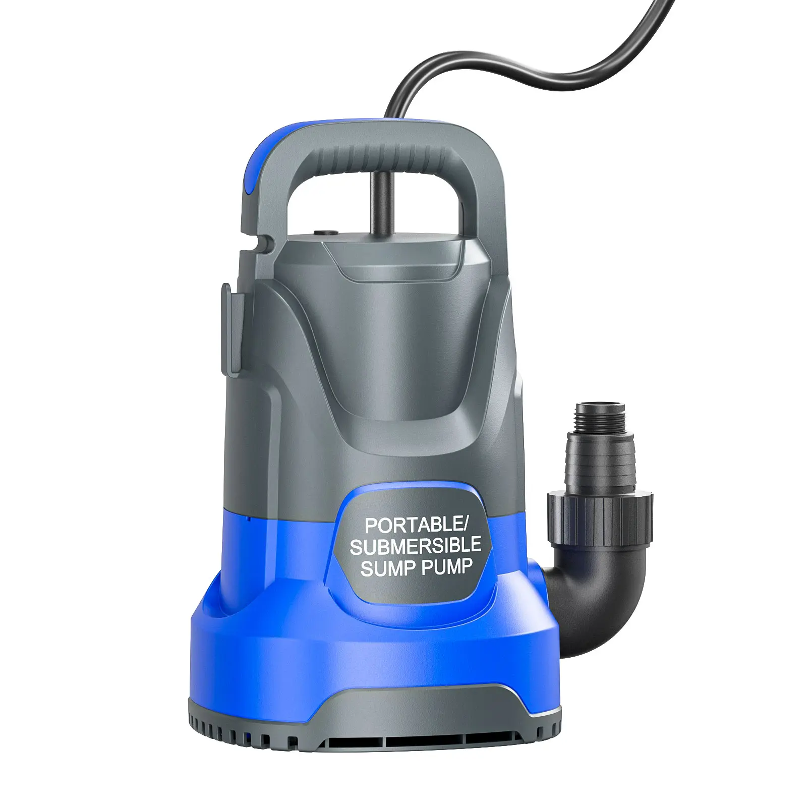 Sump Pump 1HP Submersible Water Pump 3700GPH Electric Portable Transfer Water Pump for Pool Draining Basement