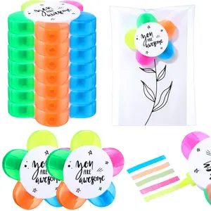 End of Year Student Gifts – Petal Flower Highlighters 5 in 1 Fluorescent Pens with Motivational Cards and Gift Bags, Inspirational Graduation Gifts and Students Office Staff Supplies