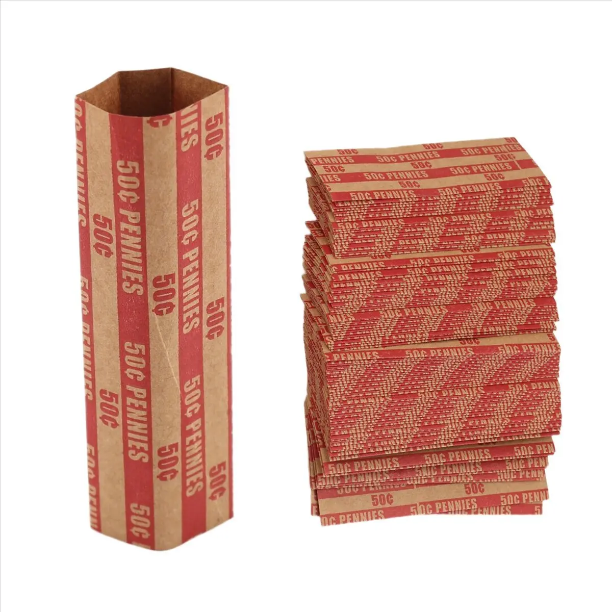 Penny Coin Wrappers Penny Sleeves Flat Penny Rolls Wrappers 100PCS