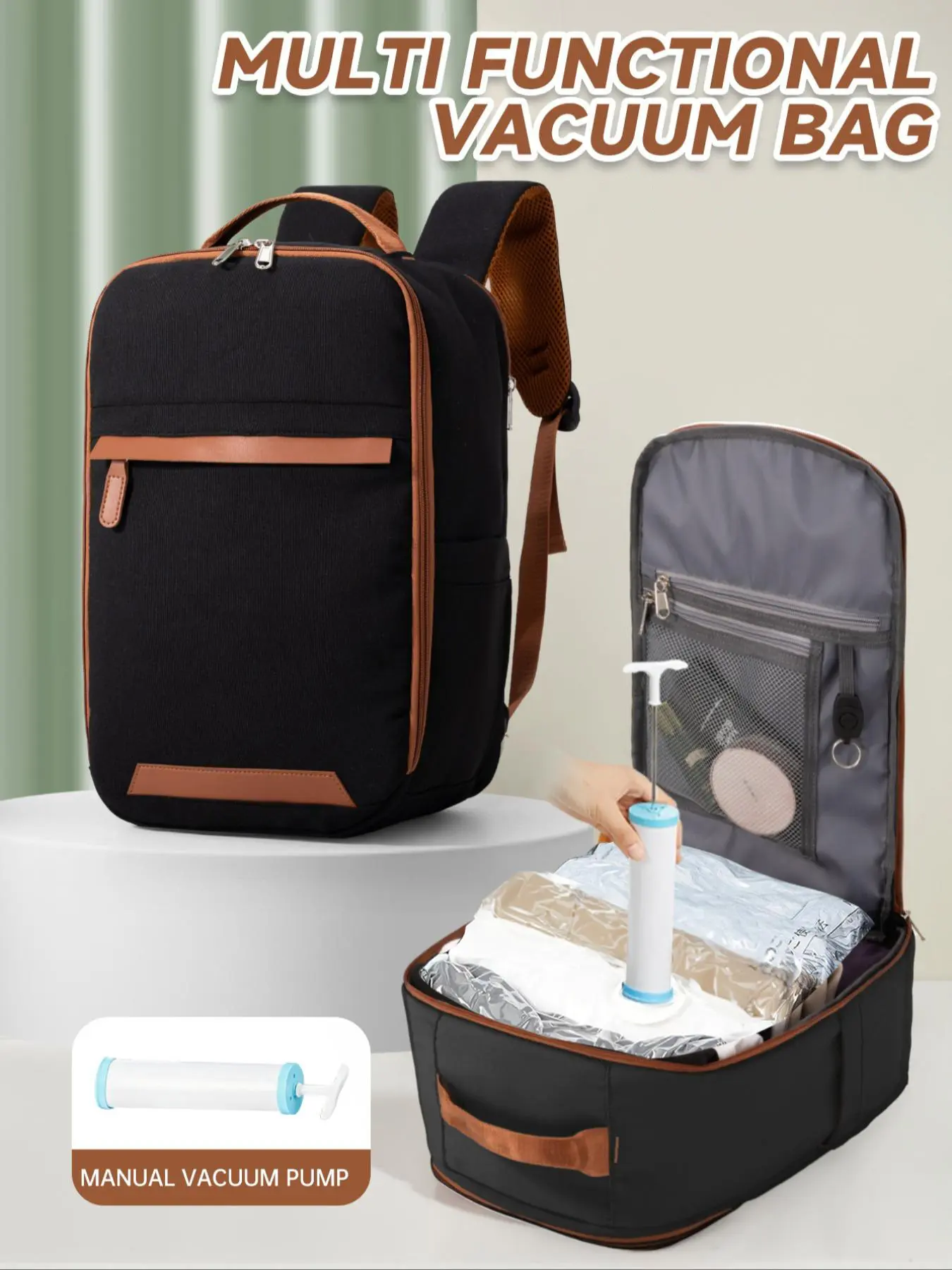 Vacuum Compression Backpack, 40x25x20cm Airline Carry-On Bag, Travel ...