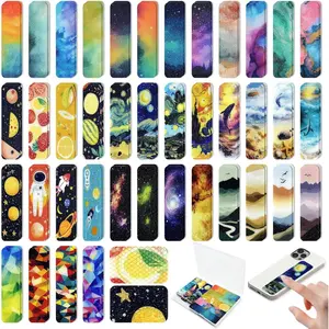 90 count Sensory Stickers - 2 Textured Surface, Storage Box Included - Sensory & Calming Strips for Office, Classroom Desk, Teachers, Adult Stickers for  ,  (Colourful)