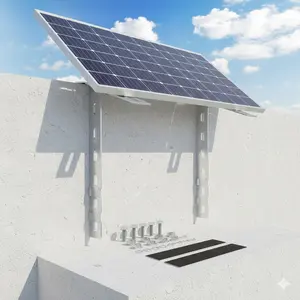 Effortless 2-Piece Solar Mounting Kit for Balcony & Terrace PV Systems, Quick Installation, Durable Brackets & Hooks.