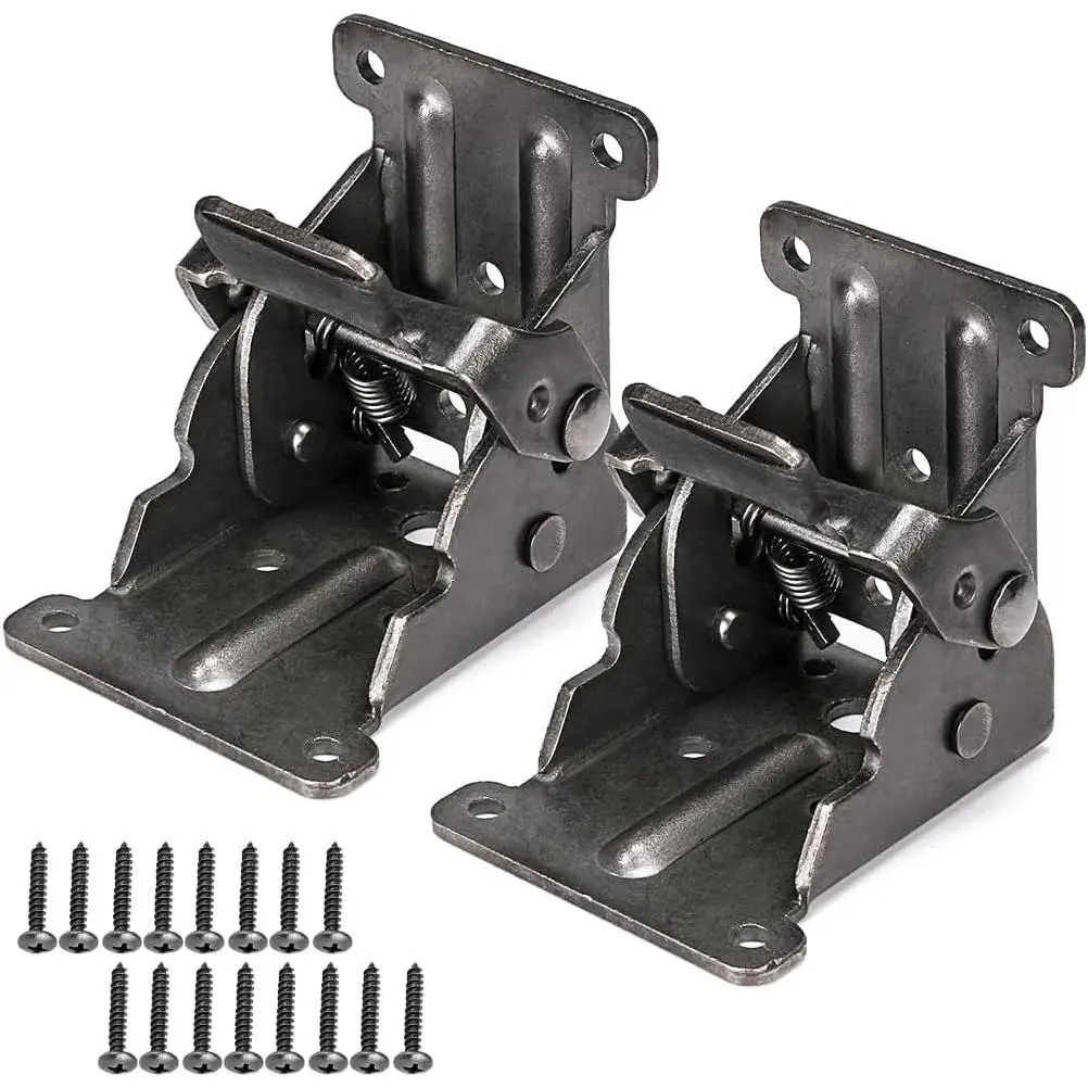 2-Pack Folding Brackets, Lock Extension Hinge, Foldable Brackets Hardware for Table, Workbench, Platform 2-Pack Folding Brackets, Lock Extension Hinge, Foldable Brackets Hardware for Table, Workbench, Platform