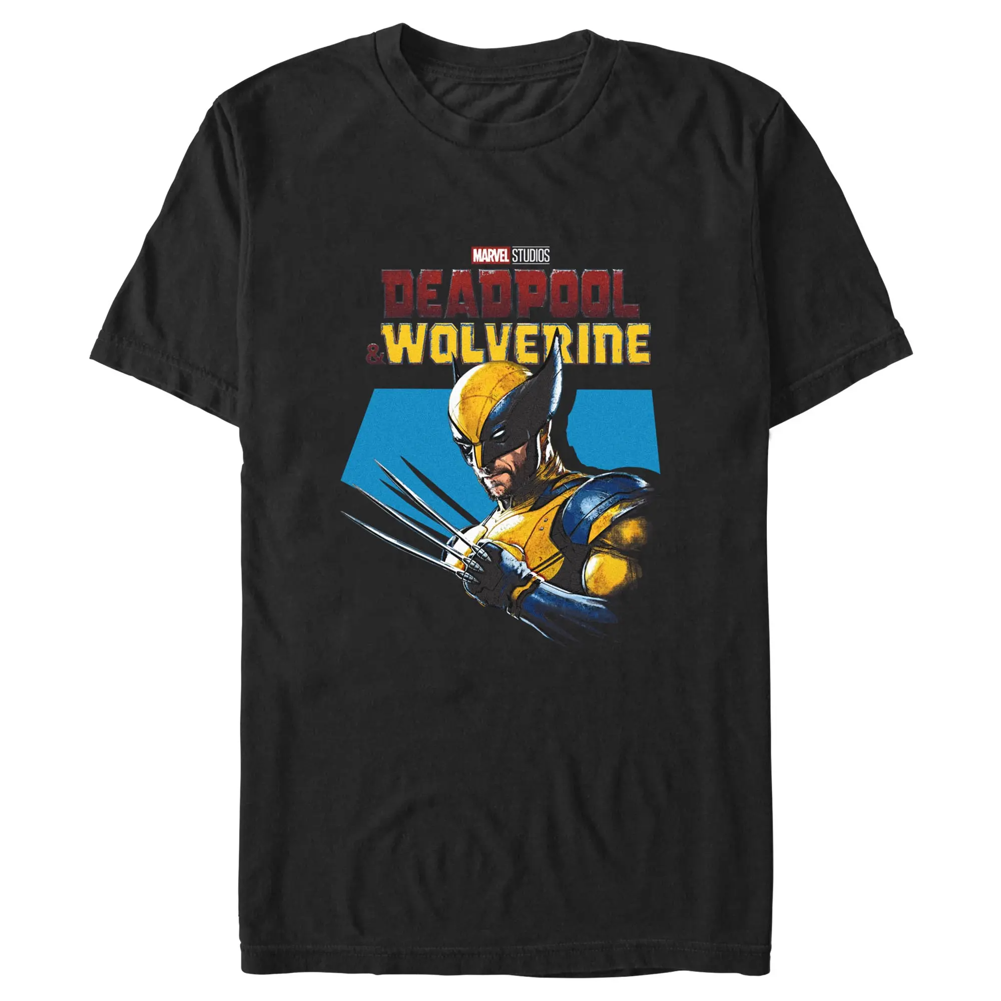 Men's Marvel Deadpool & Wolverine Claw Pose Crew Neck Short-Sleeve Stylish Streetwear Apparel T-Shirt