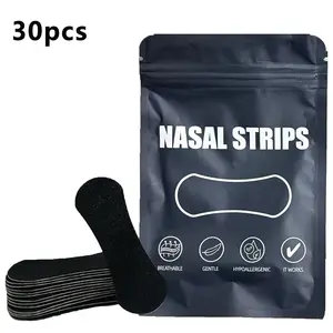 30pcs Breathable Nasal Strips, Anti-Snoring & Sleep Aid, Oil-Proof Sweat-Resistant, High-Efficiency Sports Nose Stickers