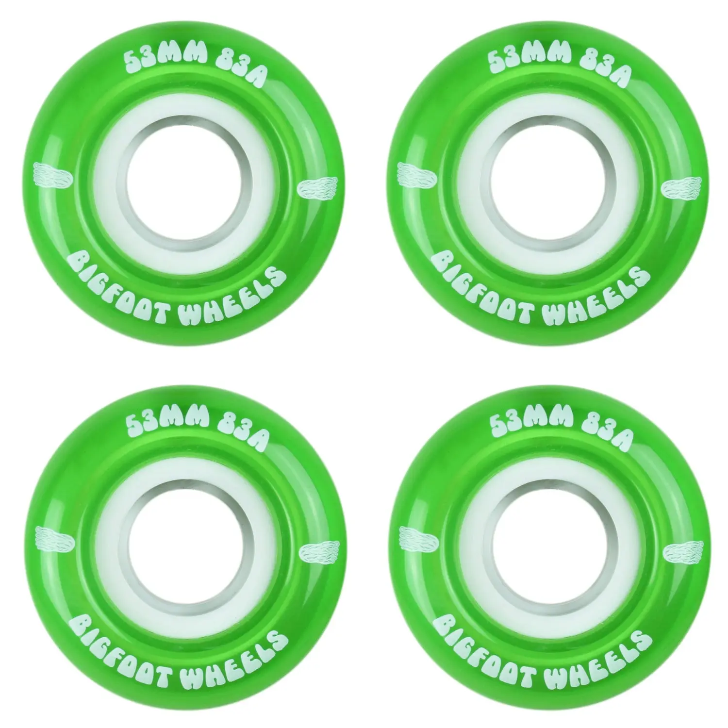 Bigfoot 53mm 83A Soft Cruiser Filmer Wheels Green (Set of 4)