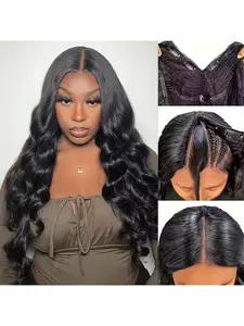 V Part Wig Human Hair Wig Body Wave Wig No Leave Out Upgrade U Part Human Hair Wig 200% Density Brazilian Virgin Body Wave Hair Wig Body Wave Human Hair Wigs for Black Women Real Hair Wigs No Glue Wig
