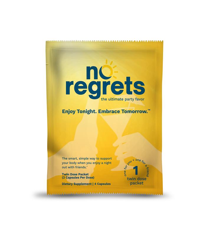 No Regrets — Night-Out Recovery Capsules (4-Capsule Packets) Embrace Tonight. Enjoy Tomorrow.