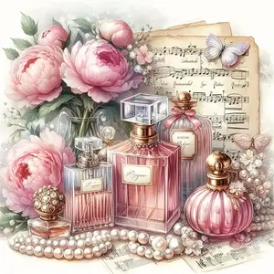 5D Diamond Mosaic Perfume DIY Cross Stitch Kits Art Peony Flower Diamond Painting Landscape Unique Gift, DIY Craft Fun