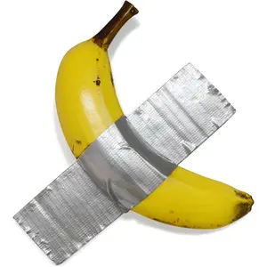 Duct Tape Banana, Handmade Banana Wall Sculpture, Fruit Sculpture Wall Decor,  Wall Hanging Decoration for Living Room Dining Room Bedroom Kitchen Office   for Men Women