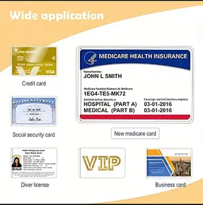 New Medicare Card Protector, 5 Pack Plastic Card Holder for Wallet Single 12 Mil Business Card Sleeve Waterproof Cards Plastic Protector for Credit Card