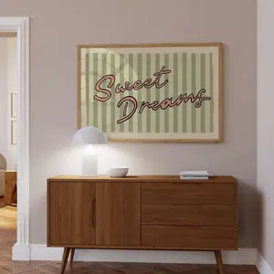 Sweet Dreams Poster, Trendy Wall Art, Apartment Decor, Retro Wall Art, Coquette Room Decor,  Y2K Room ,  Frameless M