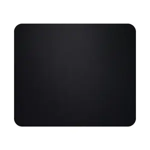 Solid black small mouse pad, thickened and non-slip, with wrist rest, for gaming and computer desks.