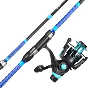 3 count Baitfeeder Combo Surf Fishing Rod Combo Medium/Heavy Travel Spinning Rod with 4000 Size Reel (9'/10'/11'/12')
