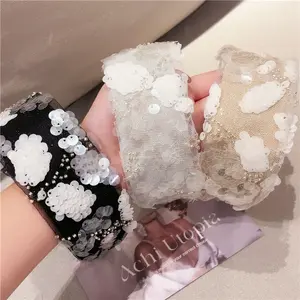 New mesh cloud sequins wide edge headband fairy headband hair accessories