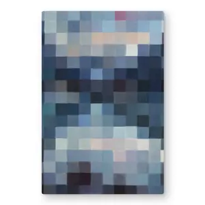 Begin Home Decor C1MP2030VCOPKB 20 x 30 in. Pixelated Mountainous Landscape - Blue Metal Print Wall Art - Decor