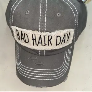 Bad Hair Day Adjustable Fashion Baseball Cap - 100% Adjustable Strap for Comfort & Versatility - Fun Quirky Accessory for Any Day