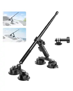 Maectech Four Suction Cup Car Mount Kit for Insta360 Car Mount Adjustable Double-Layer Suction Cup for Go pro Action Camera Mounts for insta360 X5 Accessories