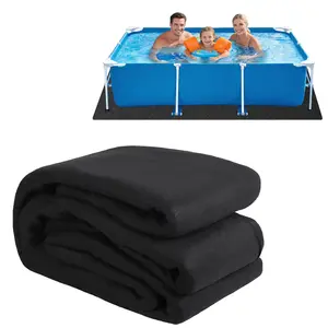 [FLASH SALE] Garvee 16' X 32' Rectangular Pool Liner Pad, Heavy-Duty Non-Woven Ground Cloth, Puncture-Resistant Underlayment for Above Ground Pools, Geotextile Weed Barrier