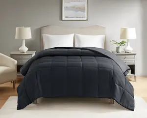 King Size Black Down Alternative Comforter – All Season Lightweight Soft Bedding Duvet Insert for Year-Round Comfort