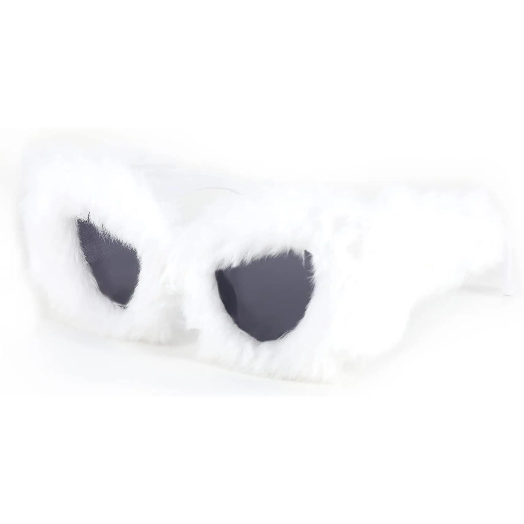 FEISEDY Women Plush Fuzzy Cat Eye Sunglasses Punk Soft Velvet Shades Ladies Handmade Party Masquerade Eyewear B2877