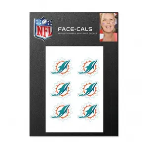212 MAIN Sports Collectible Tattoo Decal - Face Application, Dolphin Logo Design